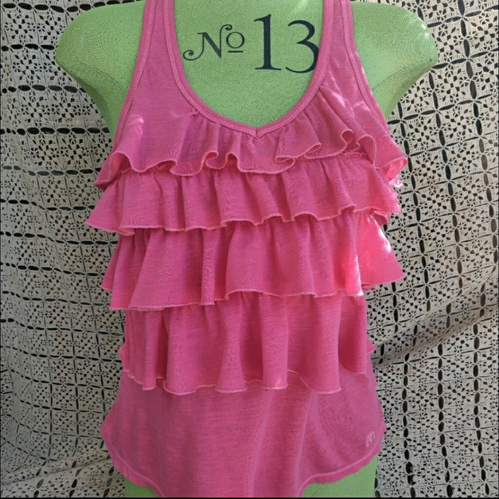 Aeropostale T- back tank top with ruffles
